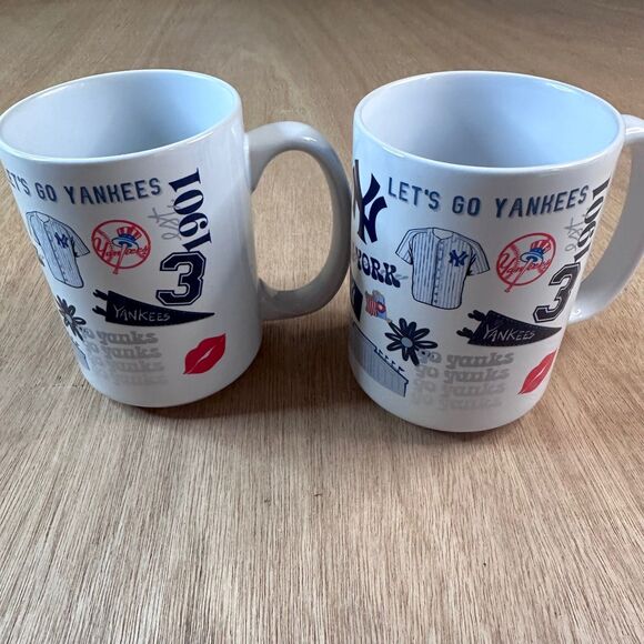 New York Yankees Coffee Mugs 15oz Set of 2 – Official MLB Licensed NYC Design - Picture 2 of 4